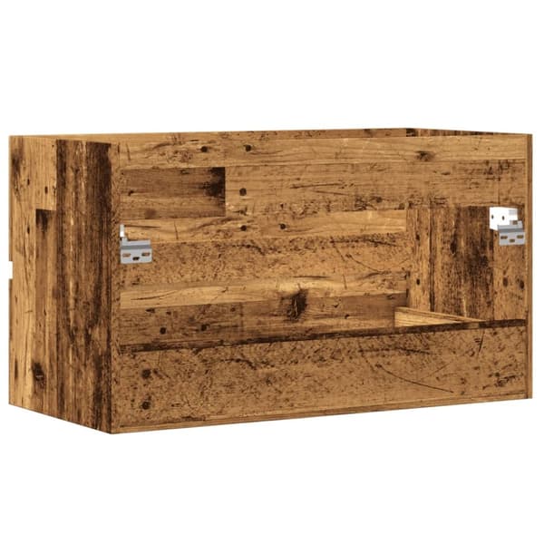 underskab til håndvask 90x38,5x45 cm konstrueret træ antikt træ