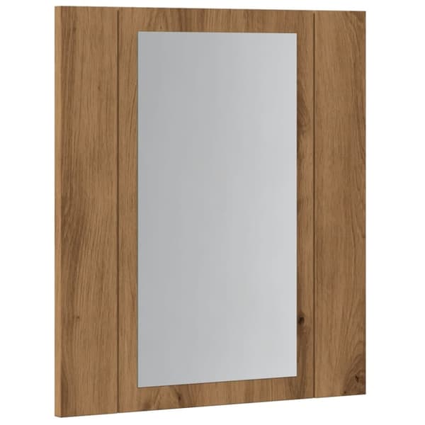 spejlskab med LED-lys 40x12x45 cm konstrueret træ kunsteg