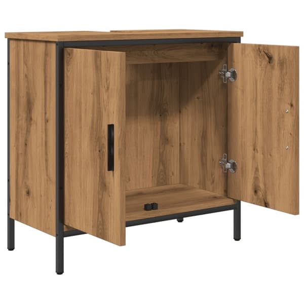 Tvättställsskåp ek 60x30x60 cm konstruerat trä