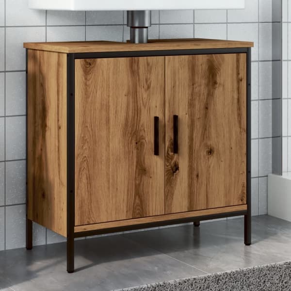 Tvättställsskåp ek 60x30x60 cm konstruerat trä