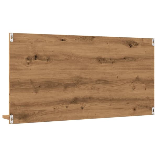 badeværelsesskab med spejl 90x11x45 cm konstrueret træ kunsteg