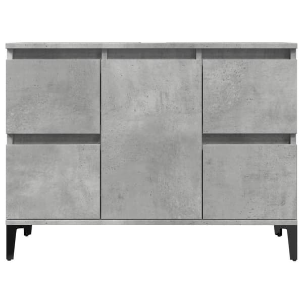 underskab til håndvask 80x33x60 cm konstrueret træ betongrå