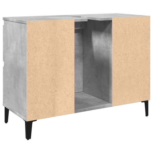 underskab til håndvask 80x33x60 cm konstrueret træ betongrå