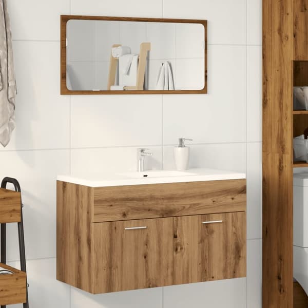 underskab til håndvask 90x38,5x46 cm konstrueret træ kunsteg