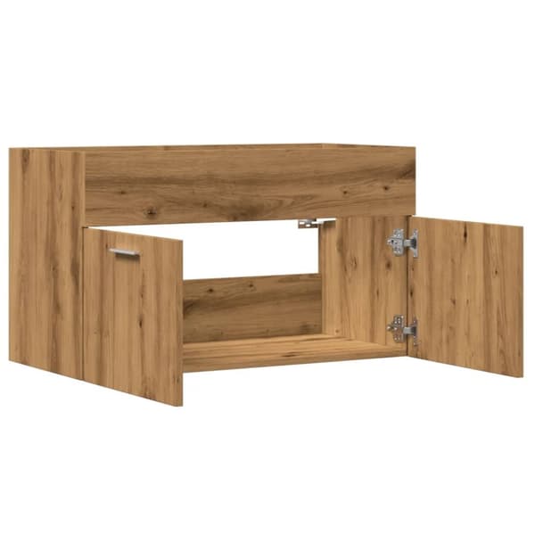 underskab til håndvask 90x38,5x46 cm konstrueret træ kunsteg