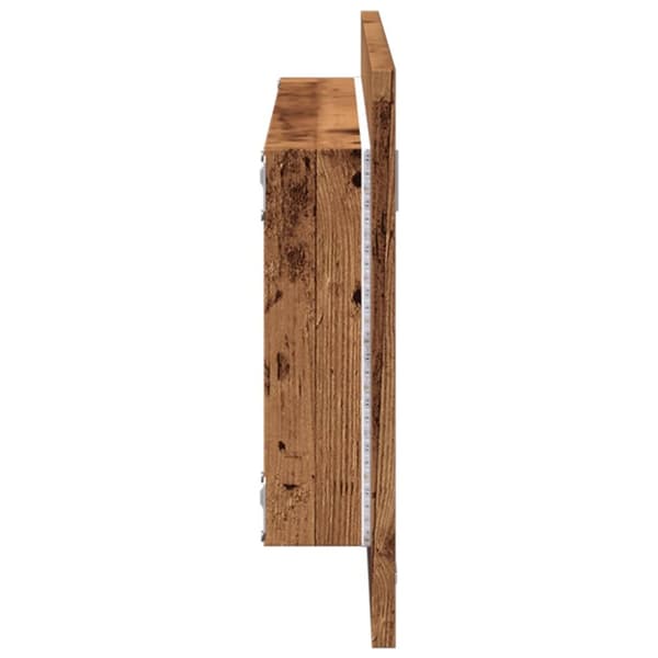 LED-badeværelsesspejl 100x8,5x37 cm konstrueret træ antikt eg