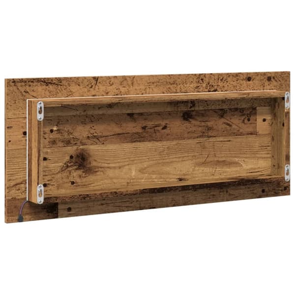 LED-badeværelsesspejl 100x8,5x37 cm konstrueret træ antikt eg