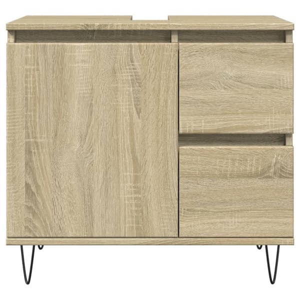 badeværelsesskab 65x33x60 cm konstrueret træ sonoma-eg
