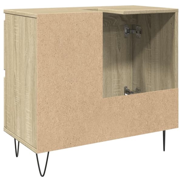 badeværelsesskab 65x33x60 cm konstrueret træ sonoma-eg
