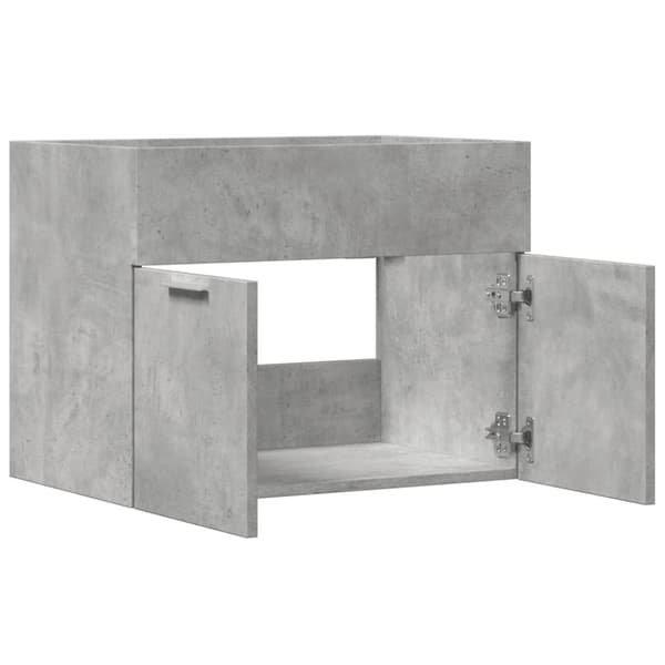 Tvättställsskåp betonggrå 60x38,5x46 cm konstruerat trä