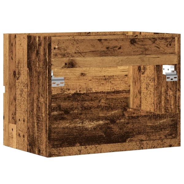 Badrumsskåp åldrat trä 60x38,5x45 cm konstruerat trä