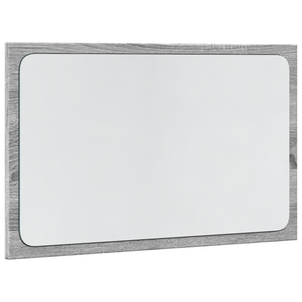 LED-badeværelsesspejl 60x8,5x38 cm konstrueret træ grå sonoma
