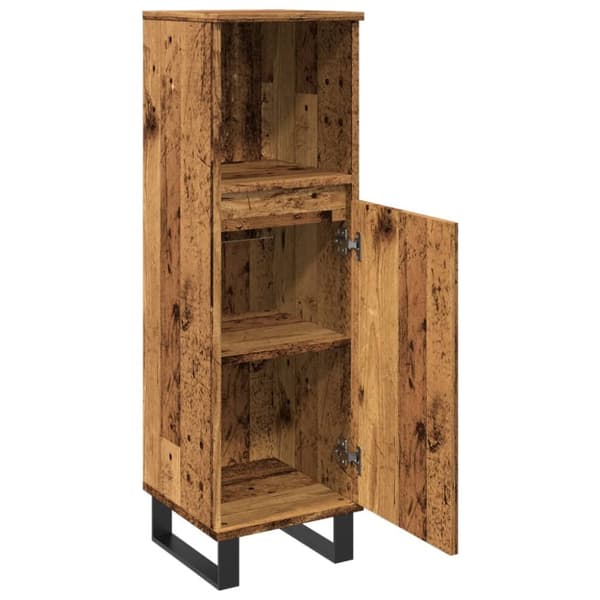 Kylpyhuonekaappi Old Wood 30x30x100 cm
