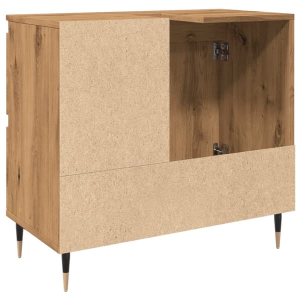 badeværelsesskab 65x33x60 cm konstrueret træ kunsteg