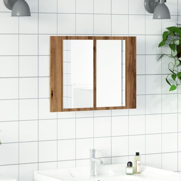 kylpyhuonekaappi peilillä Artisan Oak 60x12x45 cm