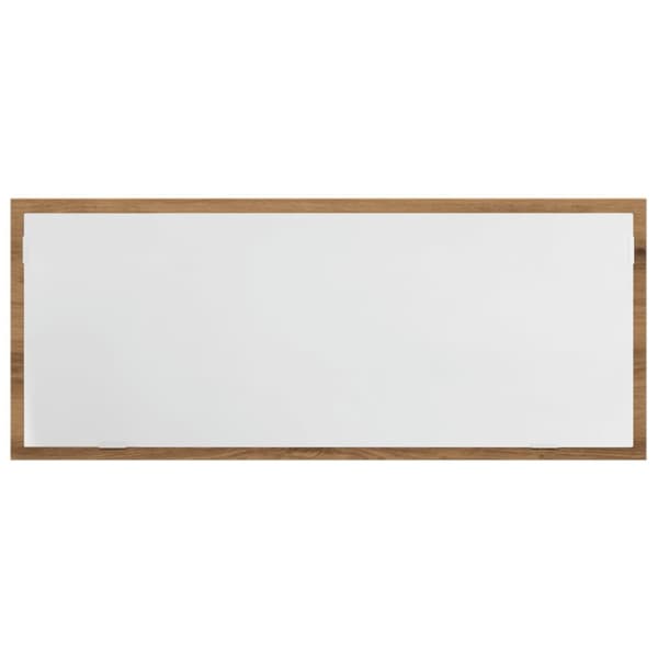 badeværelsesspejl med LED 100x8,5x37 cm konstrueret træ kunsteg