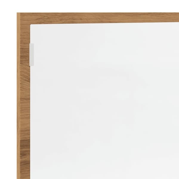 badeværelsesspejl med LED 100x8,5x37 cm konstrueret træ kunsteg