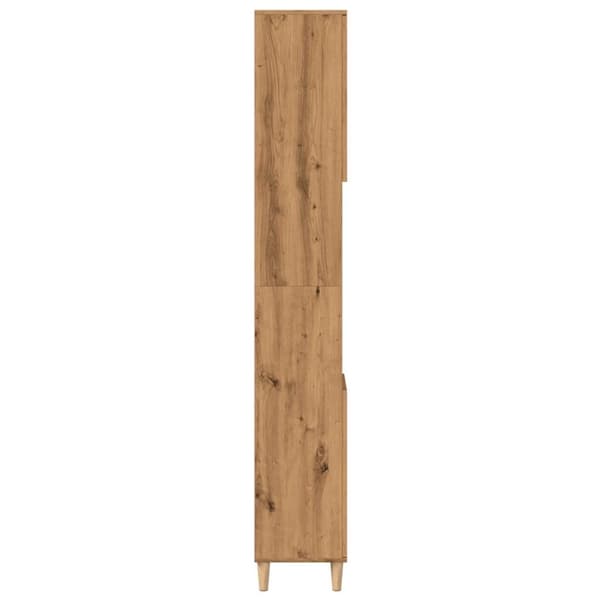 badeværelsesskab 30x30x190 cm konstrueret træ kunsteg