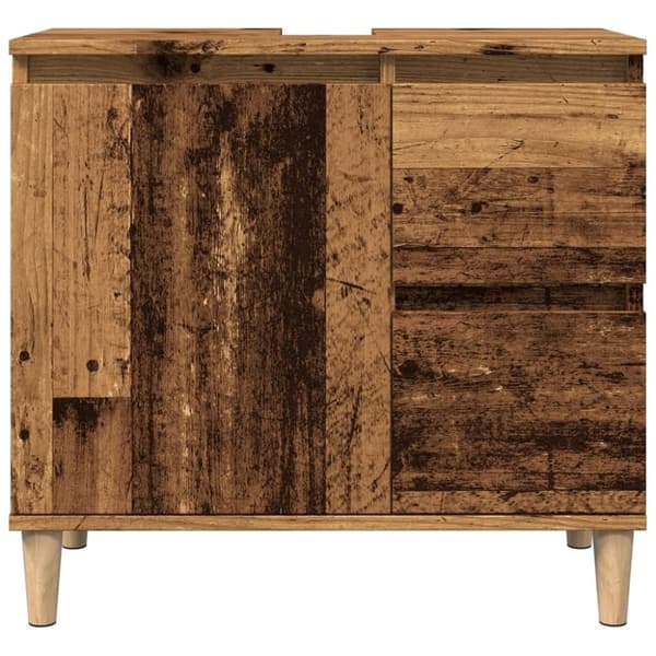underskab til vask 65x33x60 cm konstrueret træ gammelt trælook