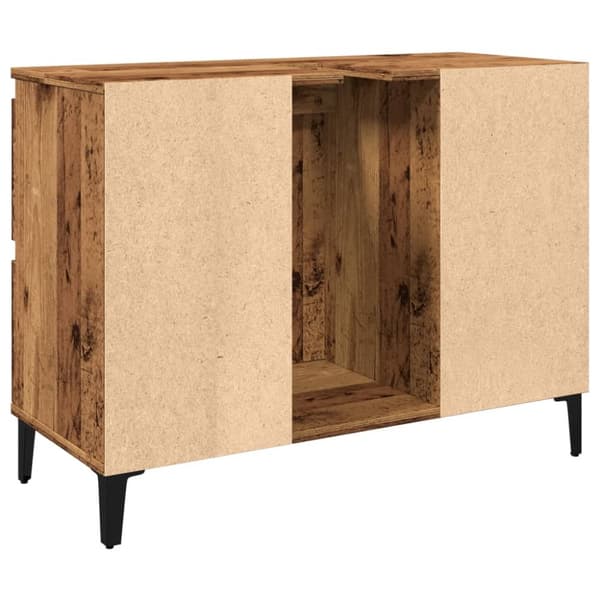underskab til håndvask 80x33x60 cm konstrueret træ antikt træ