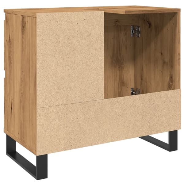 underskab til badeværelse 65x33x60 cm konstrueret træ kunsteg