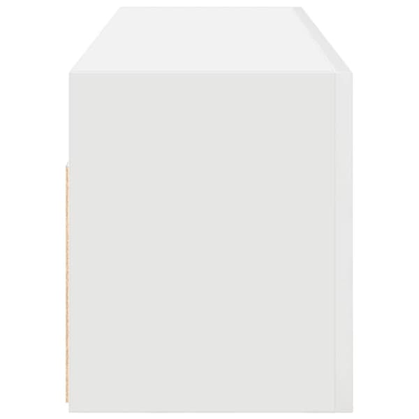væghængt badeværelsesskab 100x25x30 cm konstrueret træ hvid