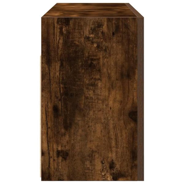 seinään kiinnitettävä kylpyhuonekaappi savustettu tammi 80x25x40 cm