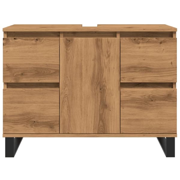 Tvättställsskåp artisan ek 80x33x60 cm konstruerat trä