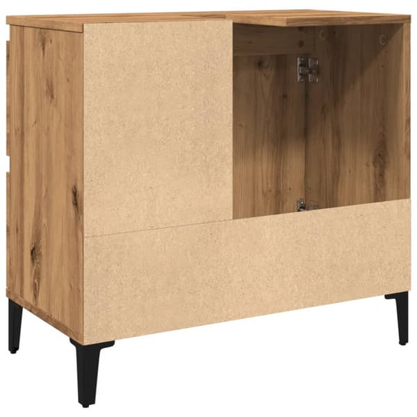 Tvättställsskåp ek 65x33x60 cm konstruerat trä