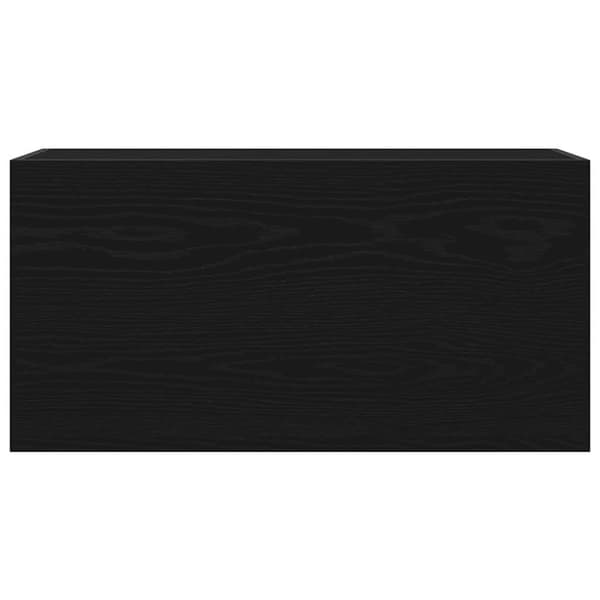 væghængt badeværelsesskab 80x25x40 cm konstrueret træ sort