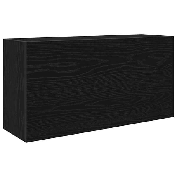 væghængt badeværelsesskab 80x25x40 cm konstrueret træ sort