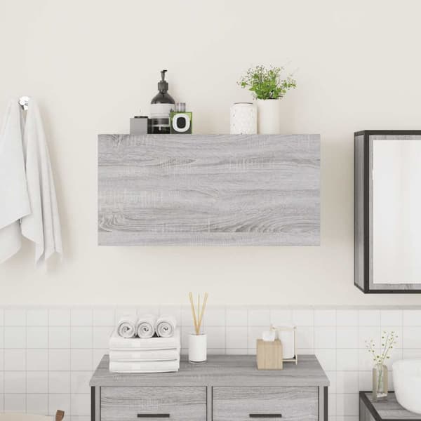 Kylpyhuoneen seinäkaappi Sonoma Grey Oak 80x25x40 cm