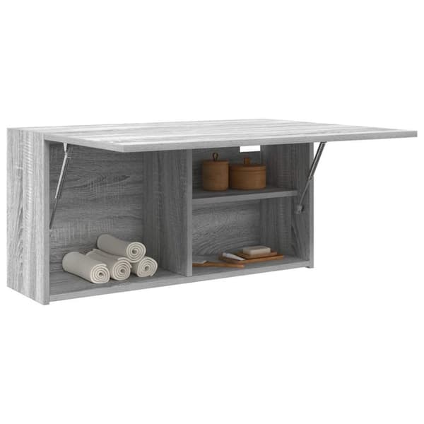 Kylpyhuoneen seinäkaappi Sonoma Grey Oak 80x25x40 cm