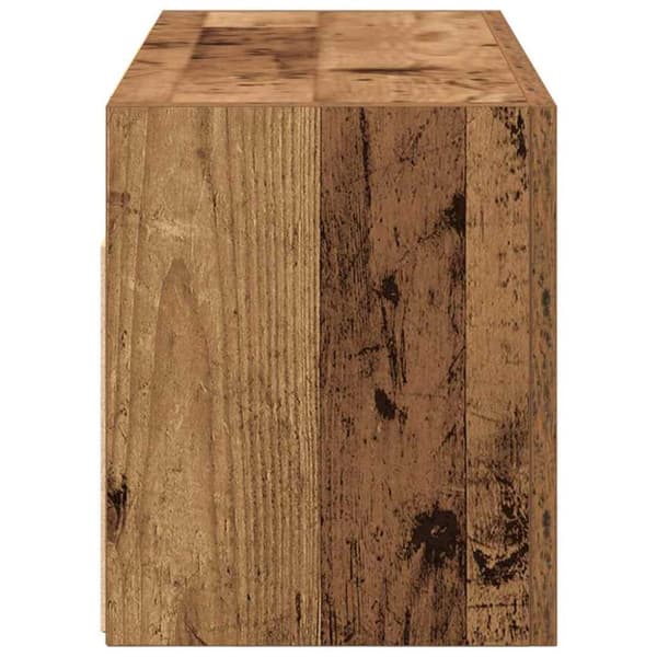 væghængt badeværelsesskab 60x25x30cm konstrueret træ antikt træ