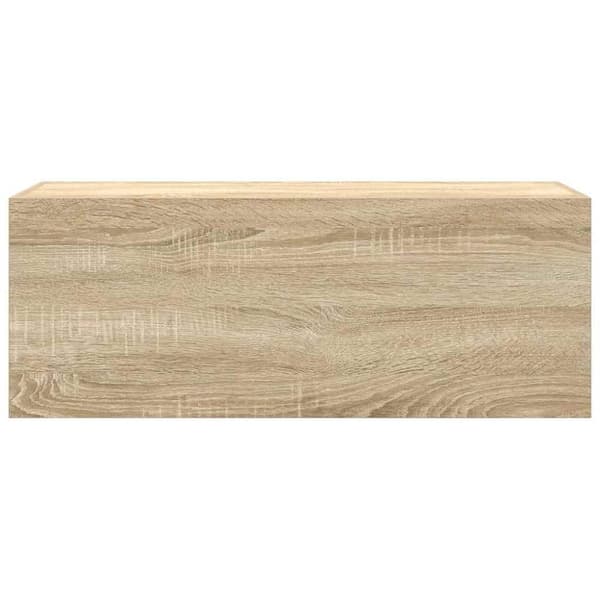 væghængt badeværelsesskab 80x25x30 cm konstrueret træ sonoma-eg