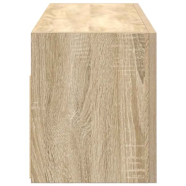 væghængt badeværelsesskab 80x25x30 cm konstrueret træ sonoma-eg