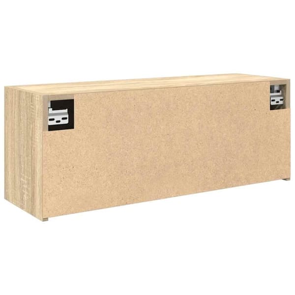 væghængt badeværelsesskab 80x25x30 cm konstrueret træ sonoma-eg