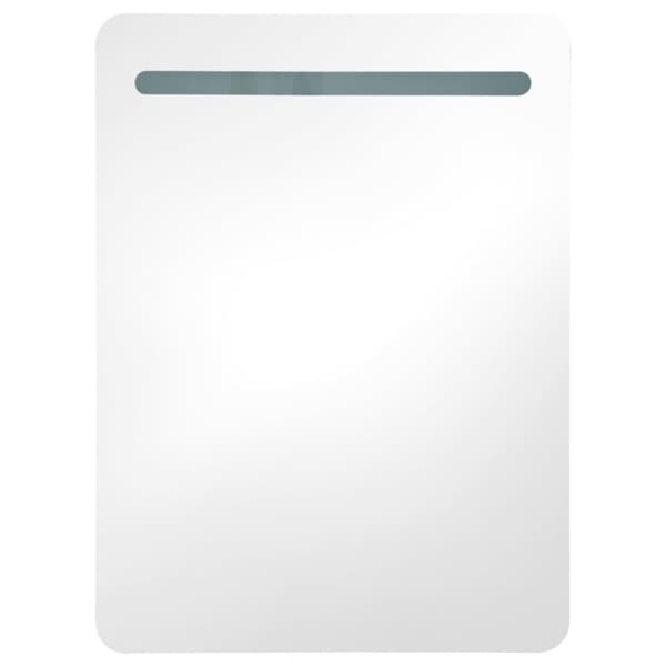 LED kylpyhuoneen peilikaappi kiiltävä harmaa 60x11x80 cm
