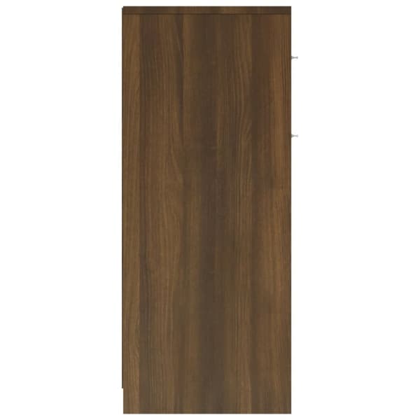 badeværelsesskab 60x33x80 cm konstrueret træ brun egetræsfarve