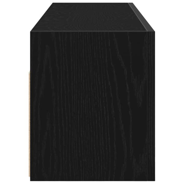 væghængt badeværelsesskab 100x25x30 cm konstrueret træ sort
