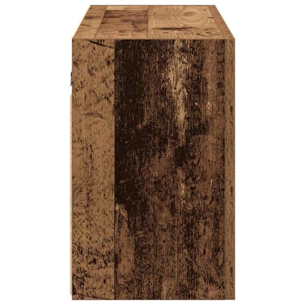 væghængt badeværelsesskab 100x25x40 cm konstrueret træ
