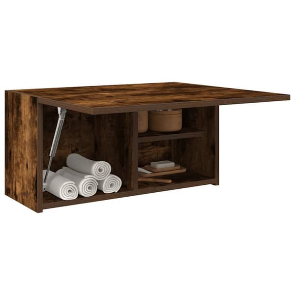 Kylpyhuoneen seinäkaappi savustettu tammi 60x25x30 cm