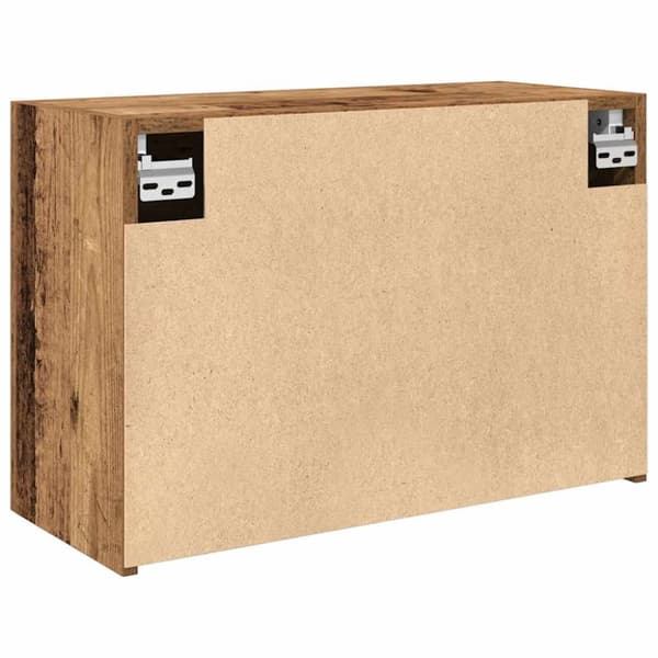 væghængt badeværelsesskab 60x25x40cm konstrueret træ antikt træ