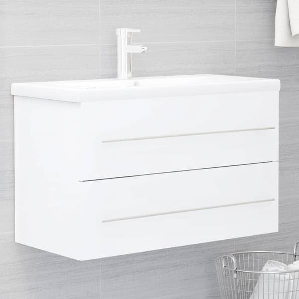 vaskeskab 80x38,5x48 cm spånplade hvid