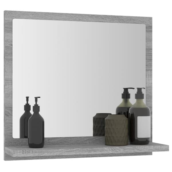 badeværelsesspejl 40x10,5x37 cm konstrueret træ grå sonoma-eg