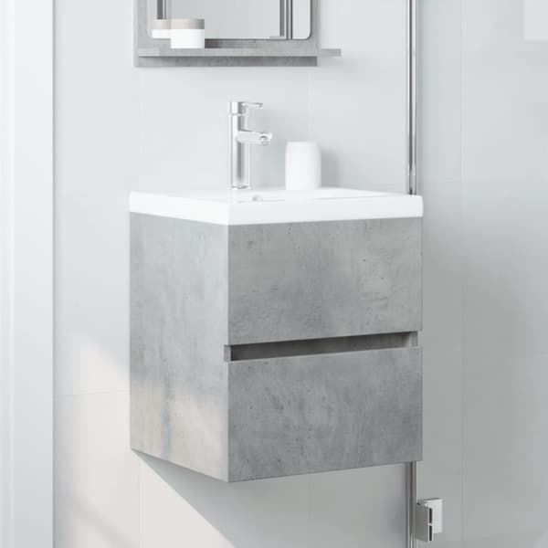 vidaXL Servantskap betonggrå 41x38,5x45 cm konstruert tre