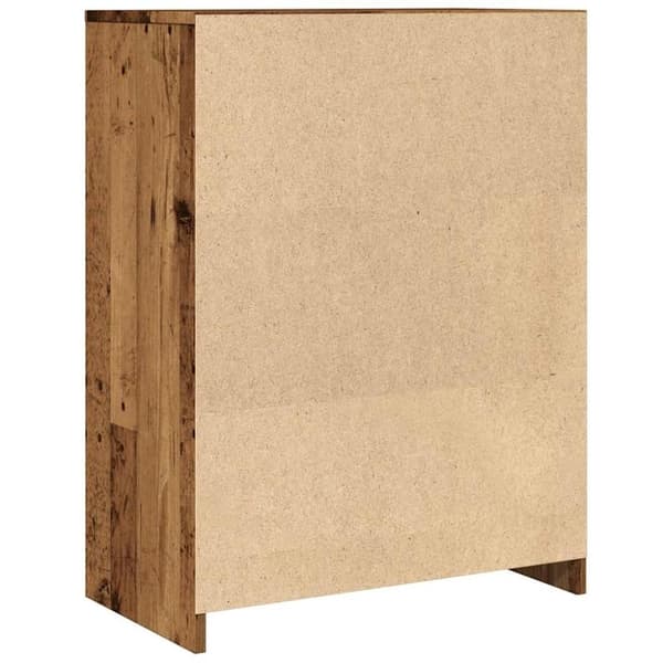 vidaXL Badrumsskåp åldrat trä 60x33x80 cm konstruerat trä