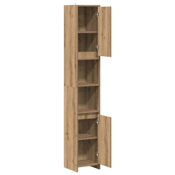 vidaXL Baderomsskap artisan eik 30x30x183,5 cm konstruert tre
