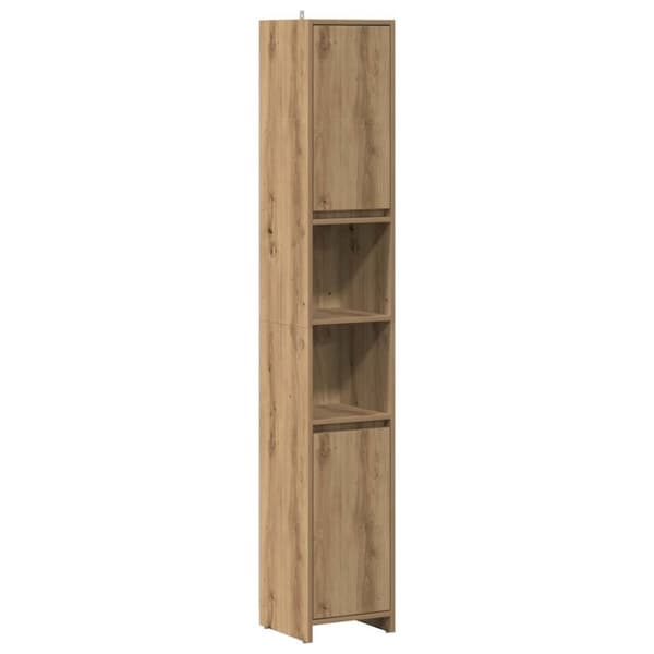vidaXL Baderomsskap artisan eik 30x30x183,5 cm konstruert tre