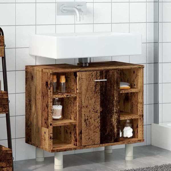 vidaXL Baderomsskap gammelt tre 60x32x53,5 cm konstruert tre